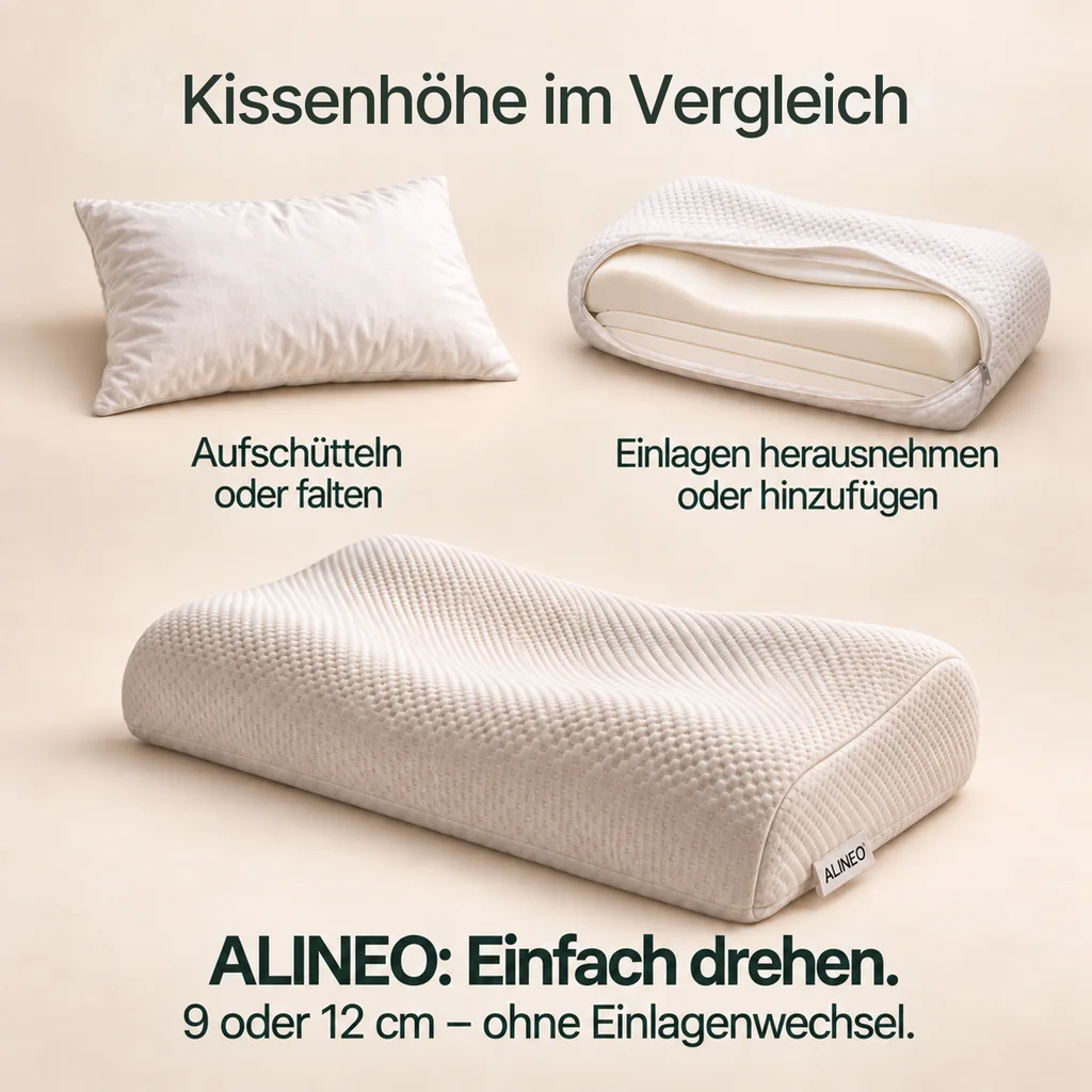 ALINEO im Vergleich mit verstellbaren Kissen